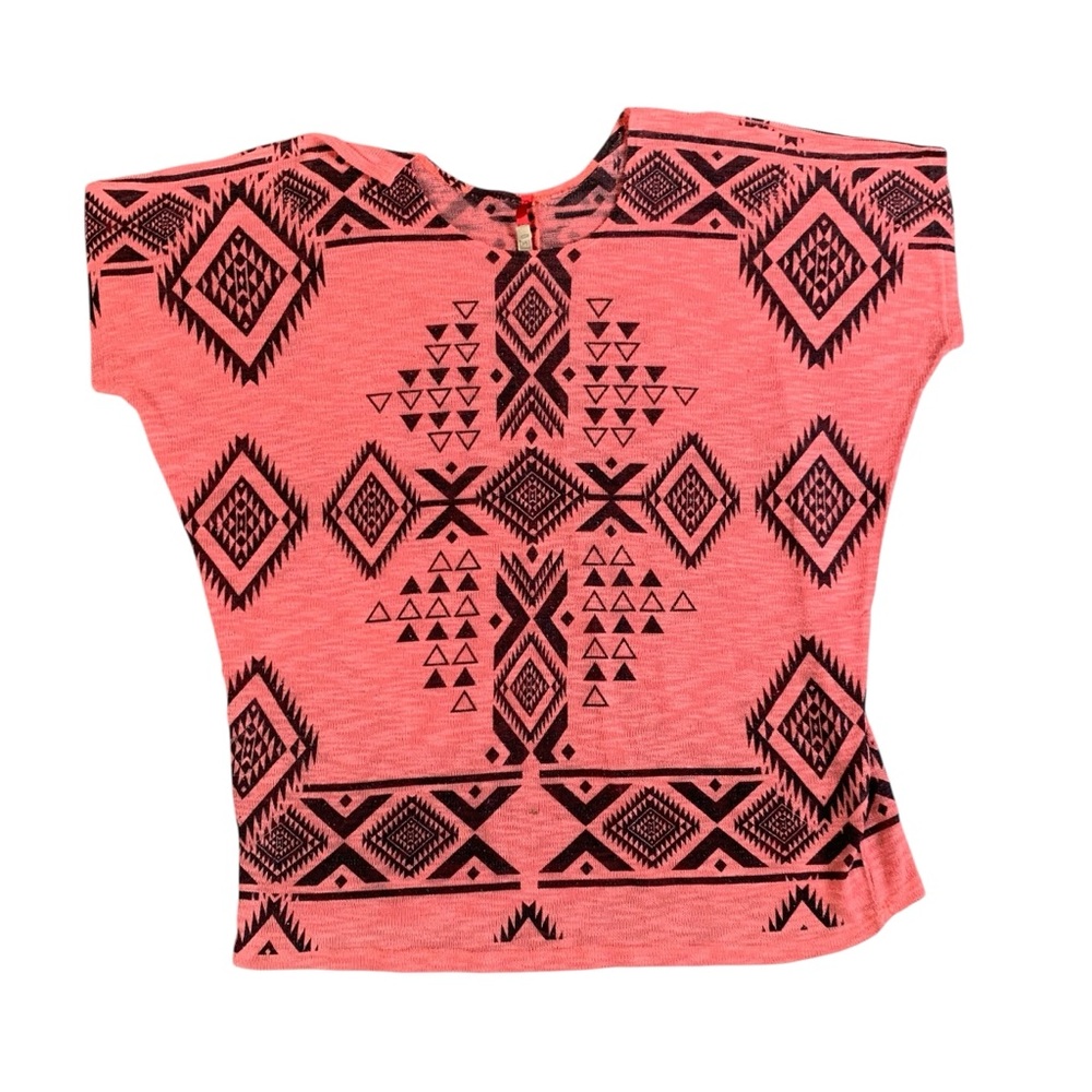 American Apparel Pink Tribal Pattern Blouse